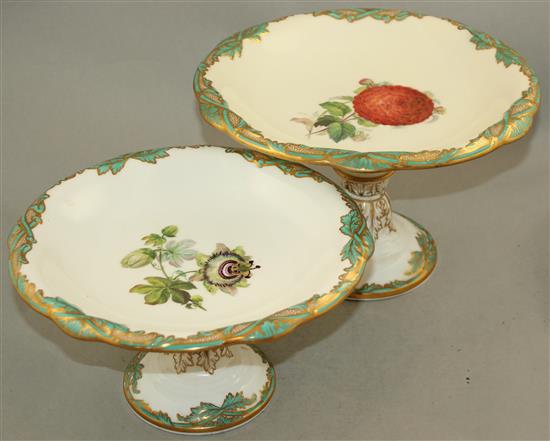 Mid 19th century Davenport part dessert service, plates -)